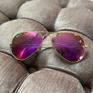 Ray Ban Pink Aviators- polarized